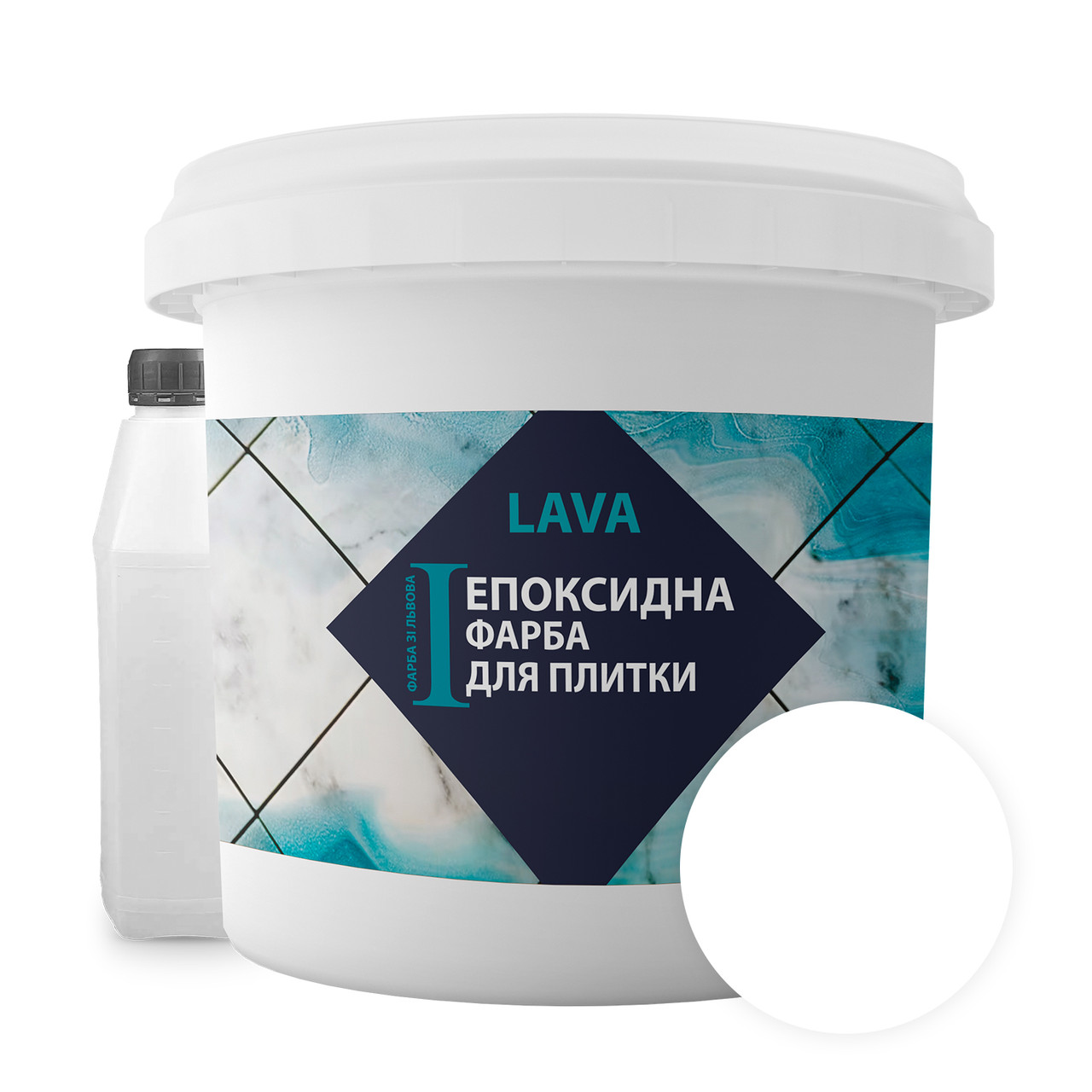 Епоксидна фарба для плитки Lava 4.5 кг білий, фото 1