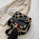 Жіноча сумка FQ-2100 крос-боді на ремінці чорна, фото 4