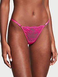 Трусики Victoria's Secret Victoria's Secret  Adjustable String Thong Panty Мереживні cтрінги, Малинові