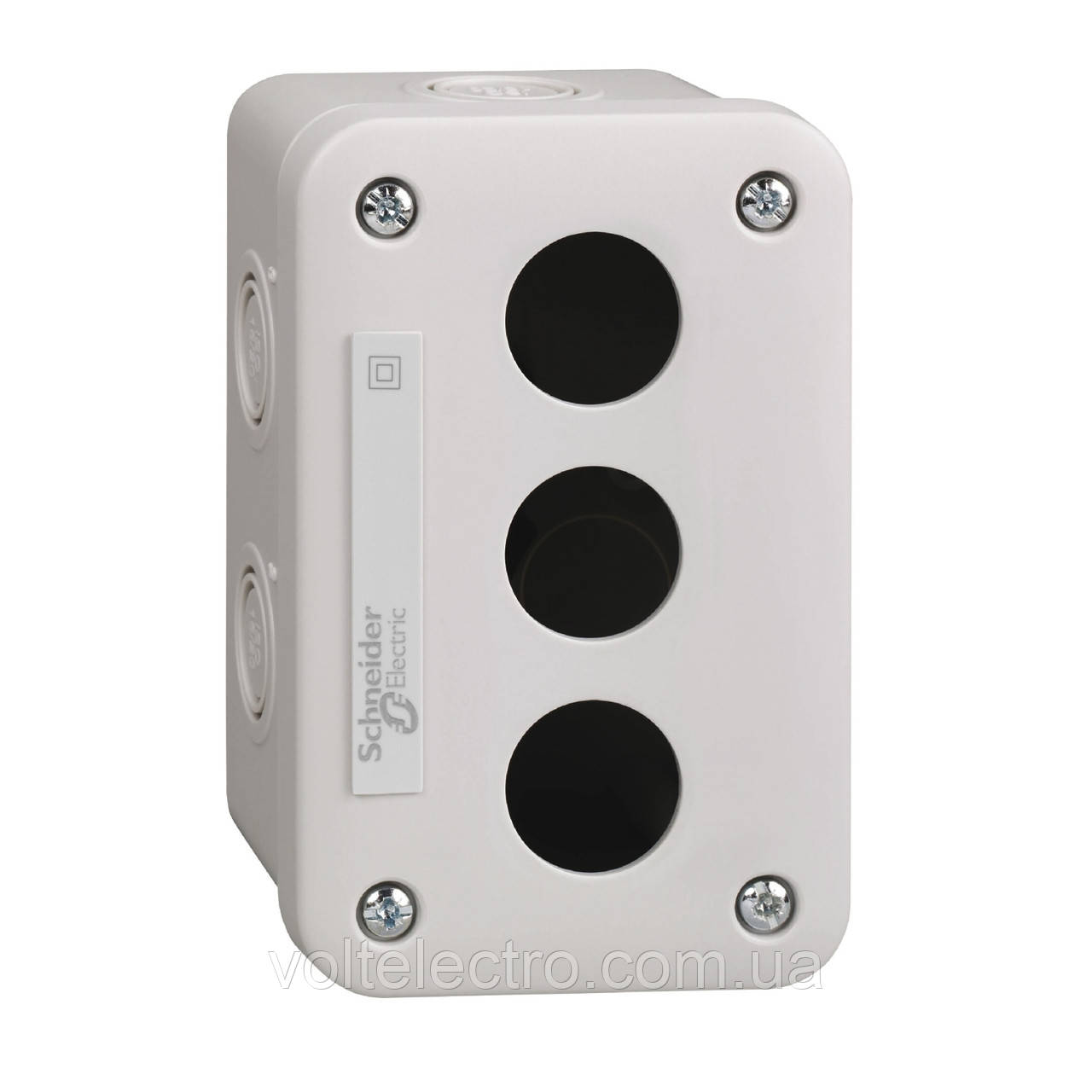 Корпус поста кнопкового 3-місний світло-сірий XALE, Schneider Electric IP54, фото 1