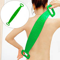 Зручна силіконова мочалка Silica Gel Bath Brush Зелений, масажна мочалка для тіла та спини