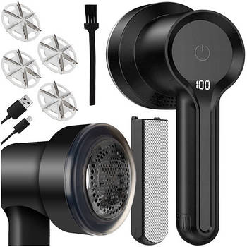 Бездротова машинка для видалення ковтунців Ruhhy 25559 — 6 лез, 3 режими, USB Type-C