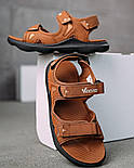 Чоловічі сандалі босоніжки літні спортивні Vegas light руді. Живе фото, фото 3