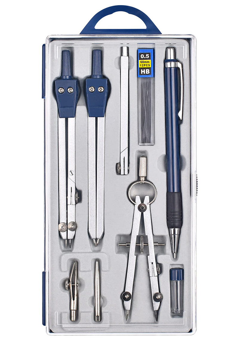 Набір креслярських інструментів Worison Готальня на 9 предметів, фото 1