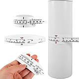 Сантиметрова стрічка для вимірювання окружності тіла та циліндричних об'єктів, довжина 56 см., фото 2