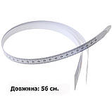 Сантиметрова стрічка для вимірювання окружності тіла та циліндричних об'єктів, довжина 56 см., фото 3