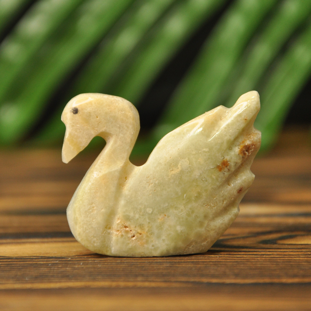 Статуетка лебідь з каменю онікс, 5.5 х 4см (колір, як на фото), фото 1