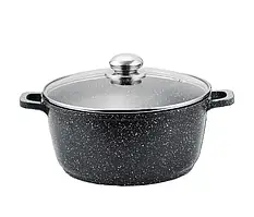 Каструля казан з кришкою Benson BN-297 з литого алюмінію та мармуровим антипригарним покриттям об'ємом 1.5 л.