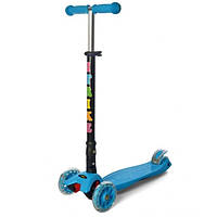 Дитячий самокат Maxi Scooter складане кермо Блакитний