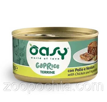 Вологий корм для кішок OASY курка з овочами (терин) 85 гр, фото 1