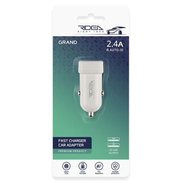 Автозарядний пристрій Ridea RCC-21012 Grand 2USB 2.4 A