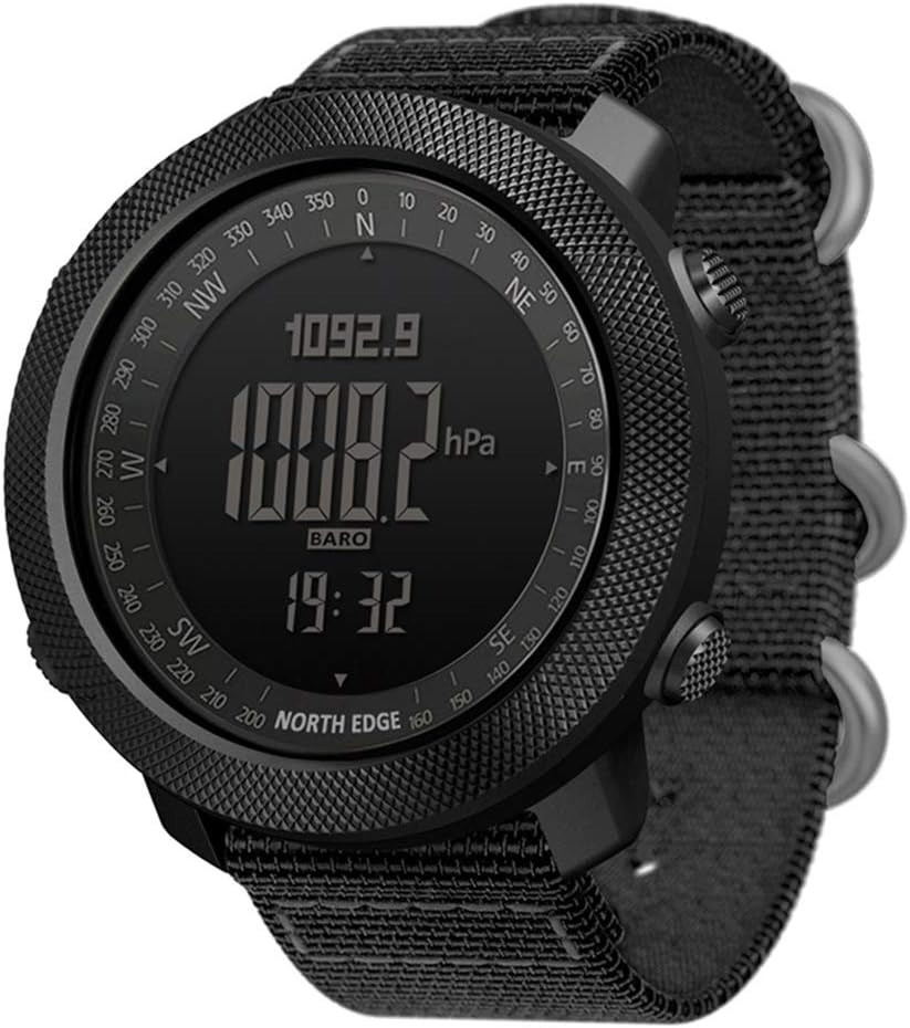 Спортивний тактичний водонепроникний цифровий годинник North Edge Apache Black Чорний