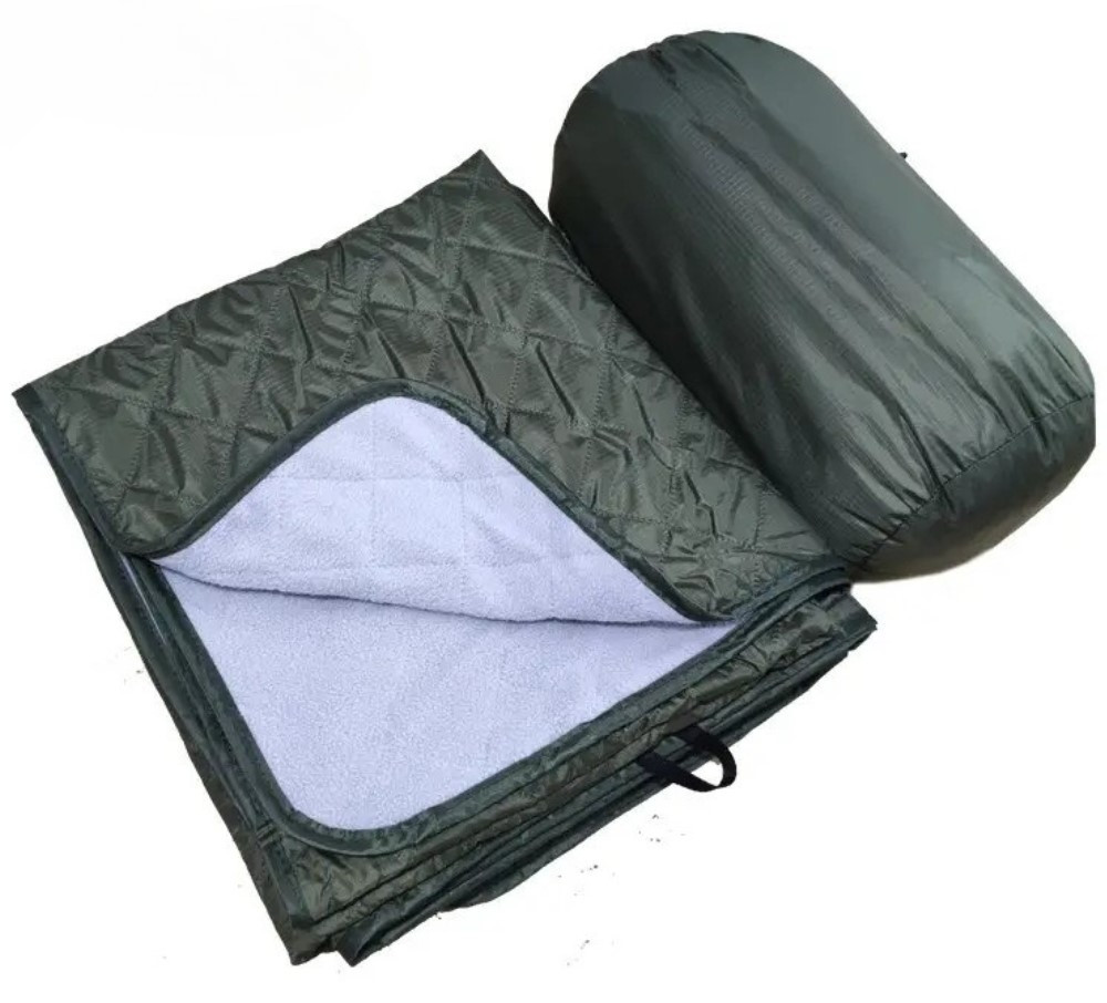 Плюшеве покривало похідне флісове покривало плед з чохлом 200*140 см KT6002801 PeremogaUA, фото 1