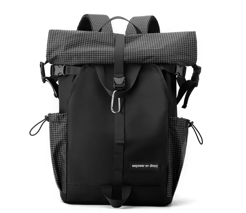 Чоловічий рюкзак-рол чорний об'єм 20 літрів, фото 1