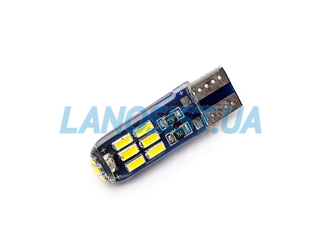 Лампа LED W5W 320Lm 15xSMD (4014) + обманка C24513