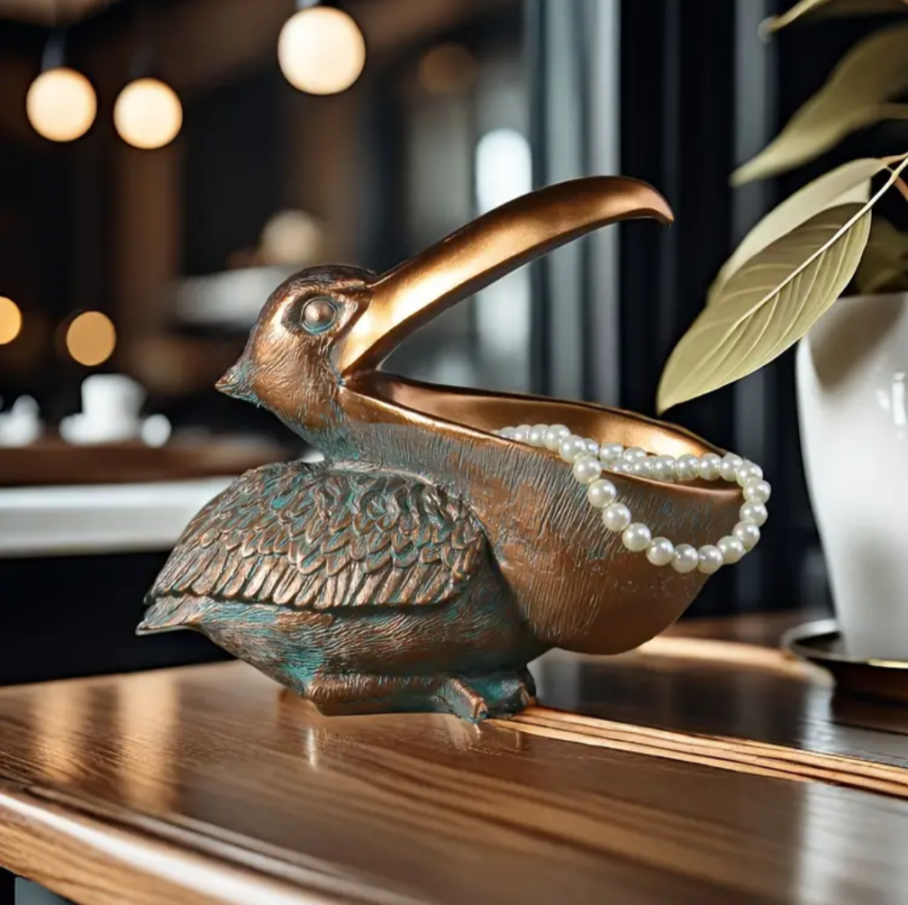 Органайзер для зберігання ключів прикрас Ключниця для дому та офісу Декоративний аксесуару вигляді тварини Пелікан