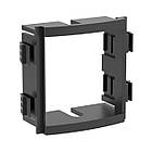 Каркас 43x43x20мм під 2 модуля Brava ABS пластик чорний [F0000MB] In-liner Aero ДКС