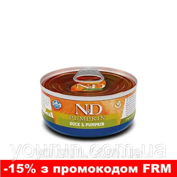 Farmina (Фармина) N&D Grain Free Pumpkin Duck Adult - Вологий корм для кішок ,беззерновий з гарбузом, качкою 70 гр, фото 1