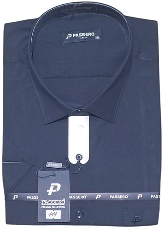 Теніска чоловіча батальна Passero vk-0111 однотонна класична Туреччина ошатна стильна короткий рукав 4XL, фото 1