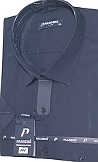 Теніска чоловіча батальна Passero vk-0111 однотонна класична Туреччина ошатна стильна короткий рукав 4XL, фото 4