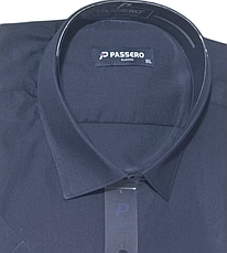 Теніска чоловіча батальна Passero vk-0111 однотонна класична Туреччина ошатна стильна короткий рукав 4XL, фото 5