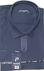 Теніска чоловіча батальна Passero vk-0111 однотонна класична Туреччина ошатна стильна короткий рукав 4XL, фото 2