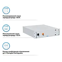 Акумуляторна батарея DEYE BOS-G PRO LiFePO4 HV 51.2v 100AH 5.12kwh no BMS (BOS-GPRO)