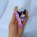 Брелок аніме "Куромі" 5 см, гума, кріплення, ремінець, 12 штук, фото 2