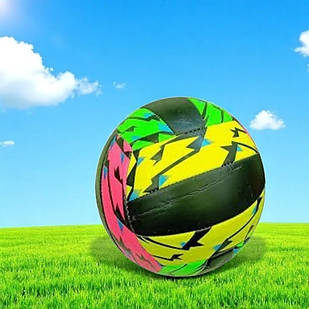 Мяч волейбольний Valleyball З 64686 Рожевий із зеленим