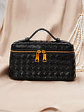 Жіноча сумка-косметичка В2005 Vanity Bag крос-боді чорна, фото 2