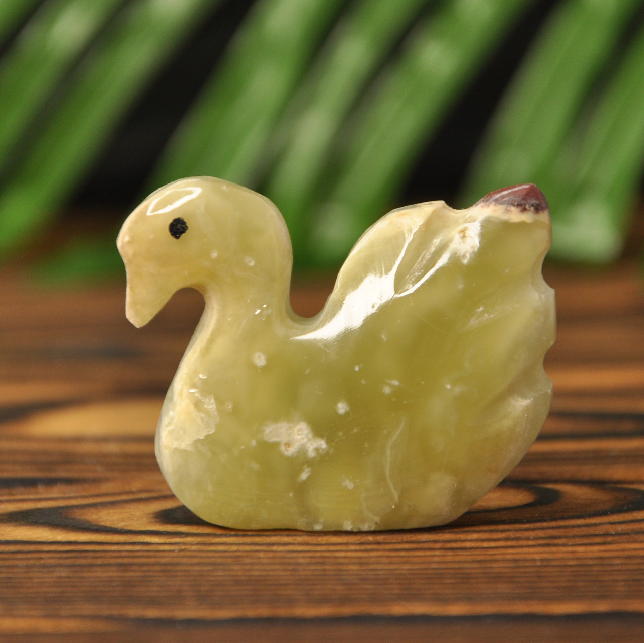 Статуетка лебідь з каменю онікс, 5.5 х 4см (колір, як на фото), фото 1