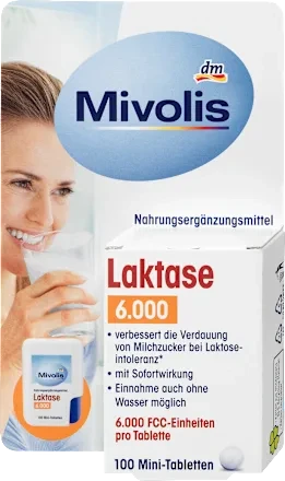 Біологічно активна добавка Mivolis Laktase 6.000, 100 шт
