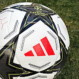 Футбольний м'яч adidas UCL 24/25 5 розмір white/black, фото 4