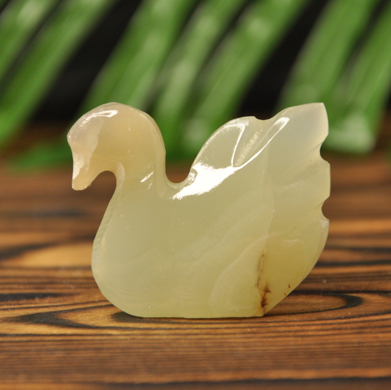 Статуетка лебідь з каменю онікс, 5.5 х 4см (колір, як на фото), фото 1