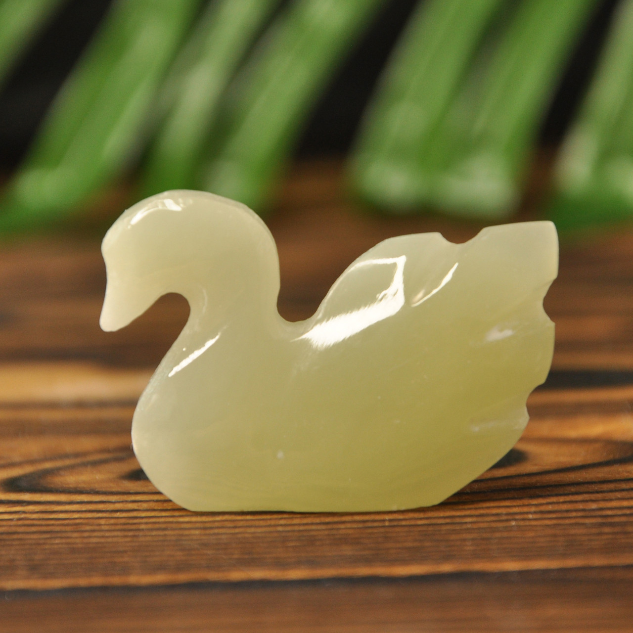 Статуетка лебідь з каменю онікс, 5.5 х 4см (колір, як на фото), фото 1