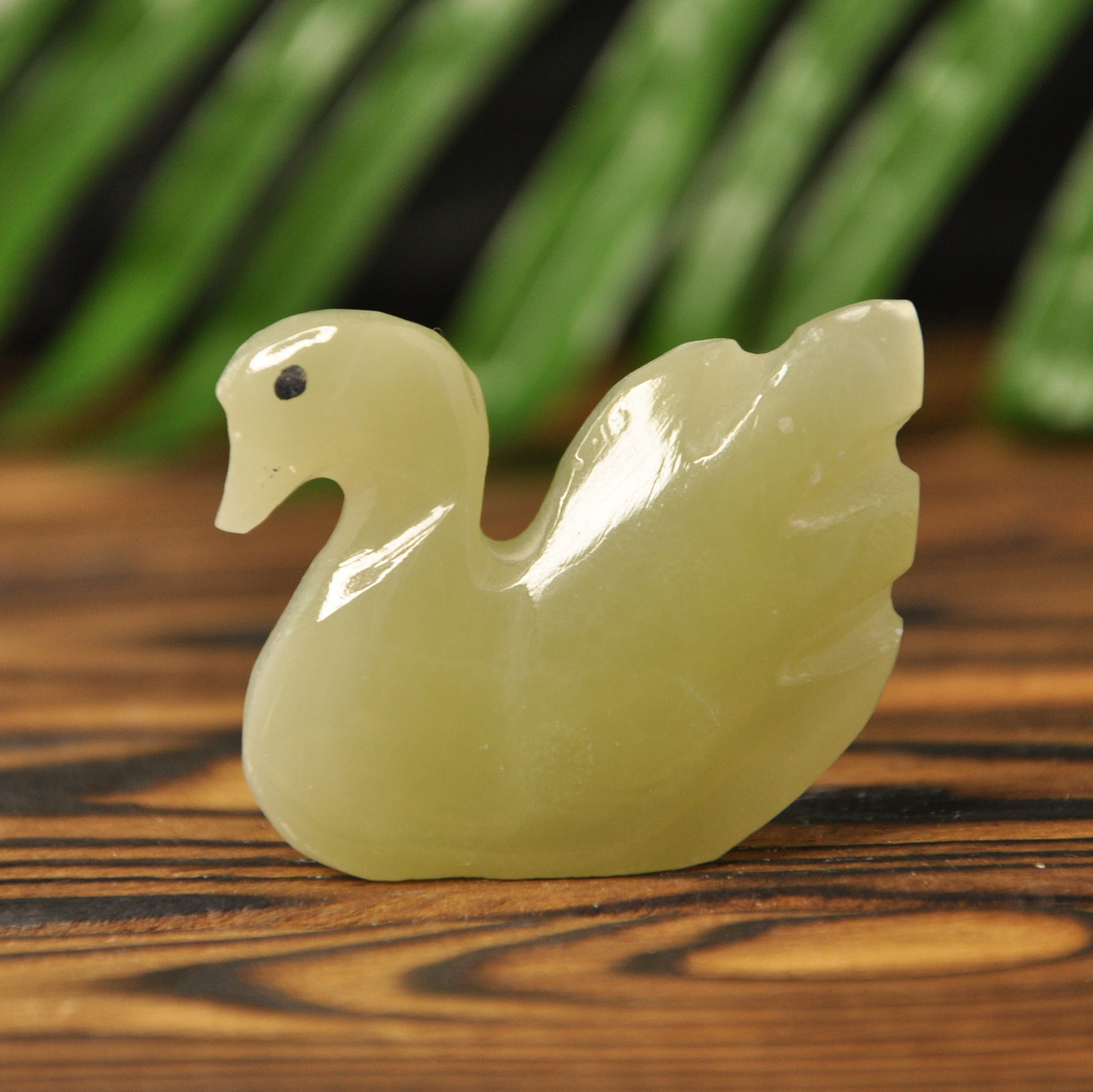 Статуетка лебідь з каменю онікс, 5.5 х 4см (колір, як на фото), фото 1