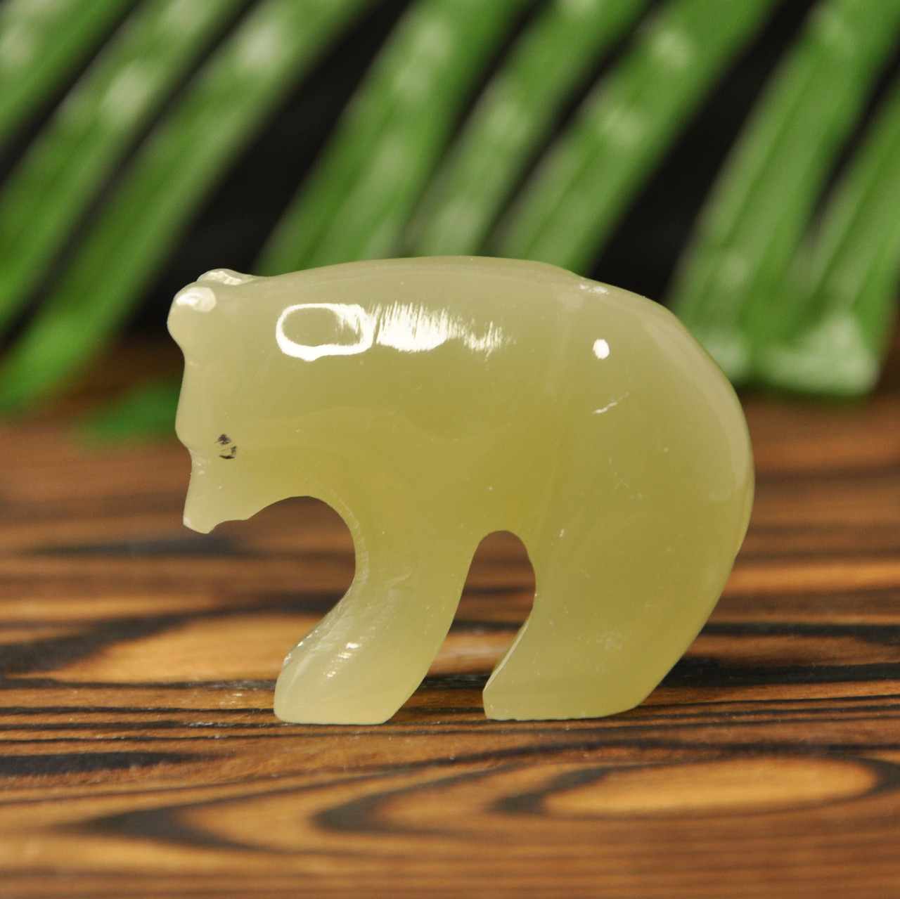 Статуетка ведмедик з каменю онікс, 5х4 см (колір, як на фото), фото 1