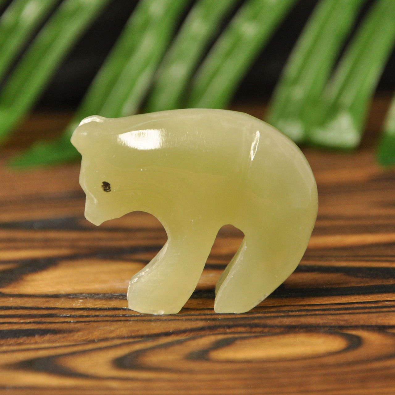 Статуетка ведмедик з каменю онікс, 5х4 см (колір, як на фото), фото 1