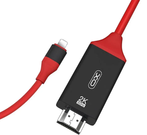 Кабель HDMI/Lightning 2.0 m XO GB006 (GB006) чорно-червоний (коробка)