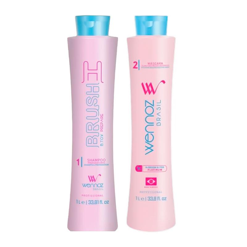 Набір ботексу для волосся Wennoz Brasil (Honma Tokyo) H-Brush B.Tox Platinum 50/100 г (розлив)
