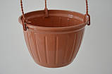 Горщик для квітів підвісний d190 із підвісом теракот, фото 3