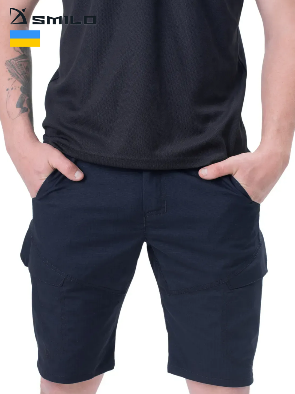 Тактичні шорти SMILO blue rip-stop, фото 1