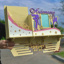 Медальниця для гімнастики. Холдер для гімнастки. Поличка для кубків. Тримач медалей з гімнастики