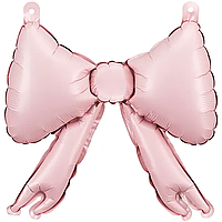 Фольгована кулька міні-фігура PartyDeco 10"(25х25 см) Бантик рожевий (5 шт.)