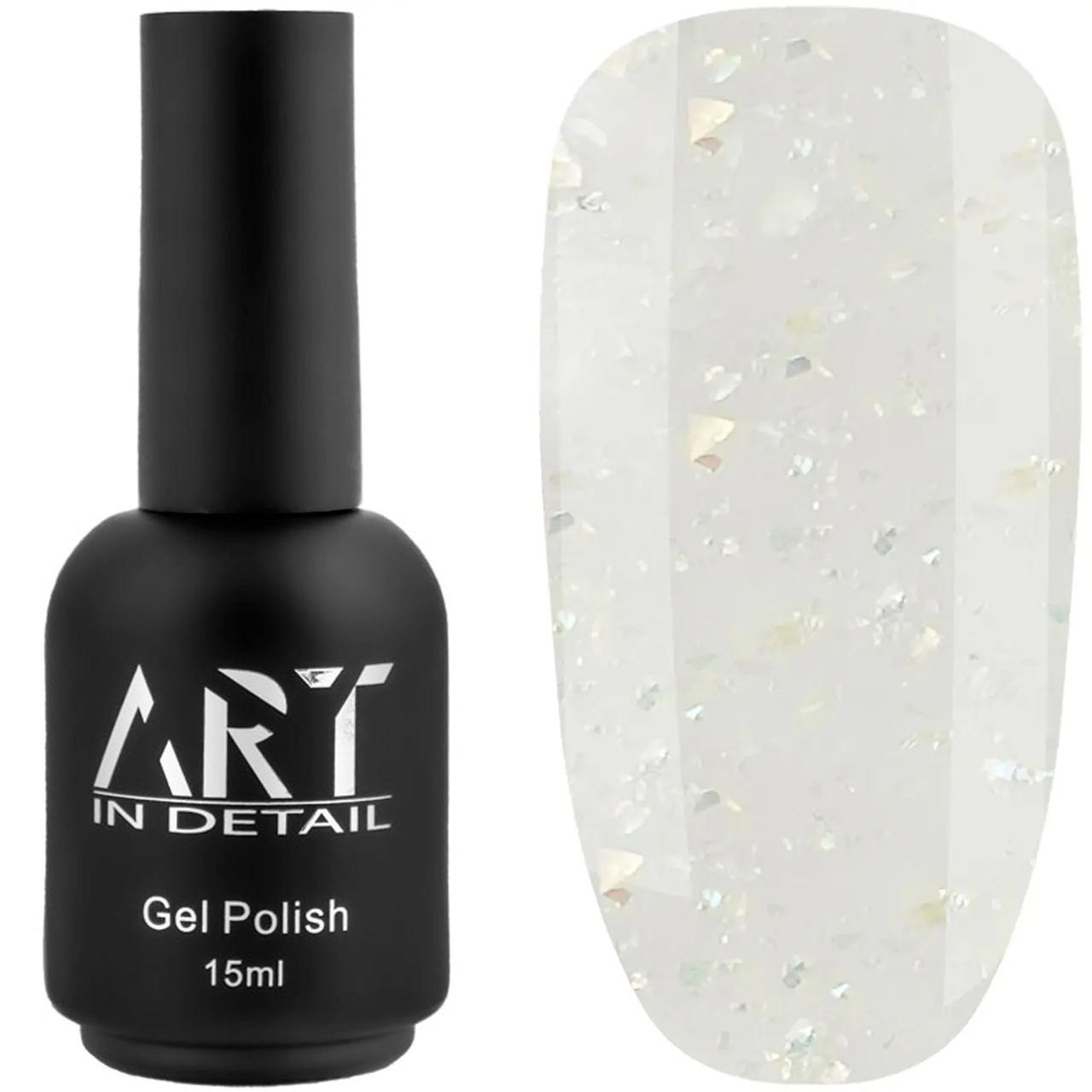 Каучукова база ART IN DETAIL Break Base №BB001, 15 мл молочна зі слюдою