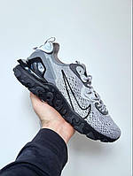 Сірі текстильні чоловічі кросівки Nike React Vision Демісезонні Найк Реакт Віжн