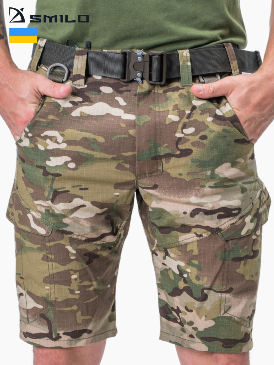 Тактичні шорти SMILO cargo rip stop Multicam, фото 1