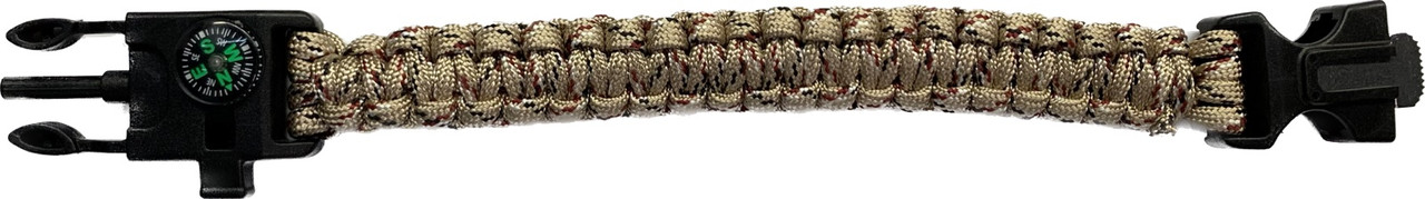 Браслет паракорд з висікачем іскор, компасом і свистком, фото 1