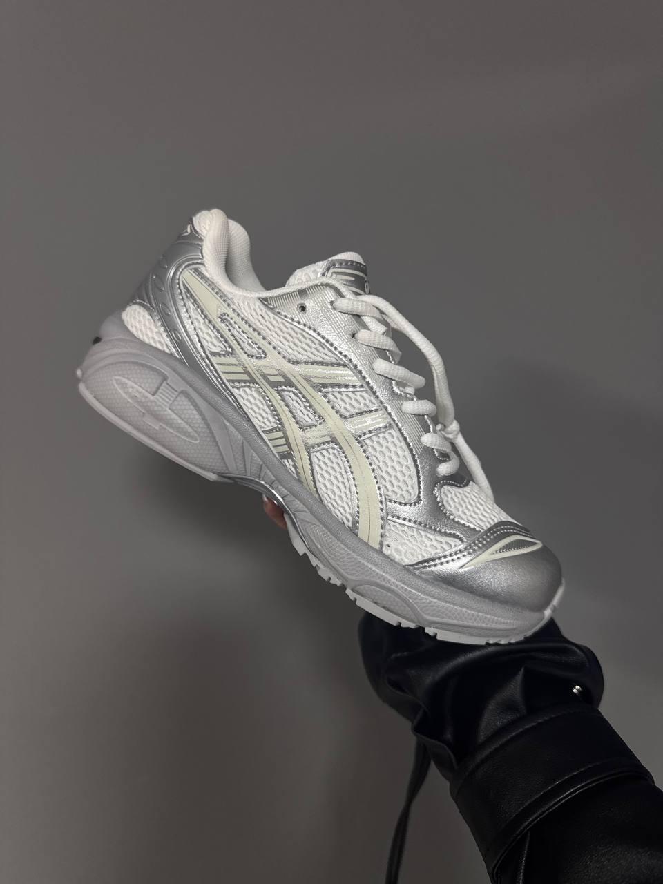 Срібні текстильні жіночі кросівки ASICS GEL-KAYANO 14 CLOUD GREY Демісезонні Асікс Гель Каяно, фото 1