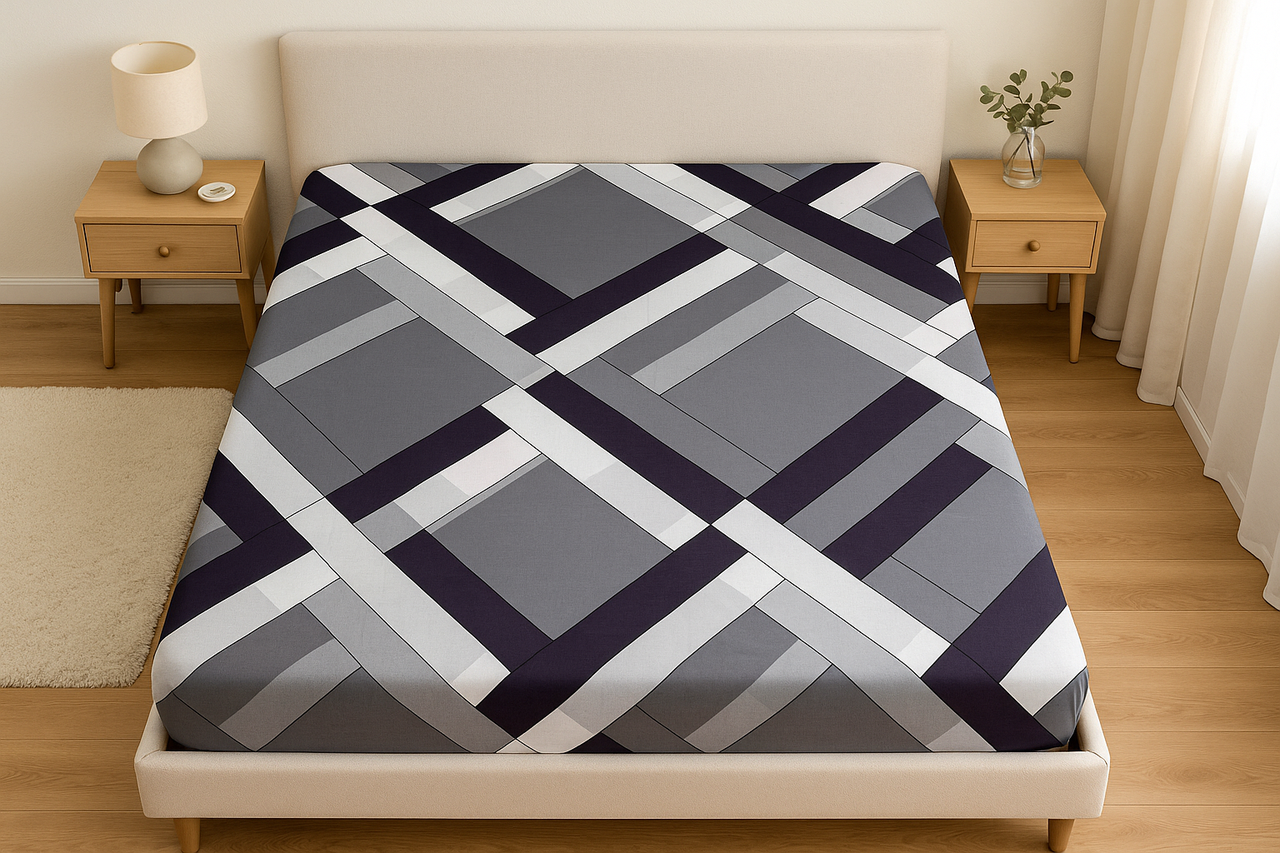 Двоспальне простирадло на резинці Двоспальне простирадло на резинці